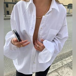 Djerf Avenue Breezy Shirt White